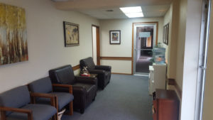 The front lobby and reception in Evan Taylor's office.